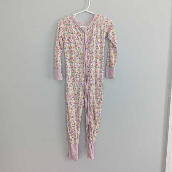 Little Sleepies Other - Little Sleepies Pink Rainbow Print Pajama Set